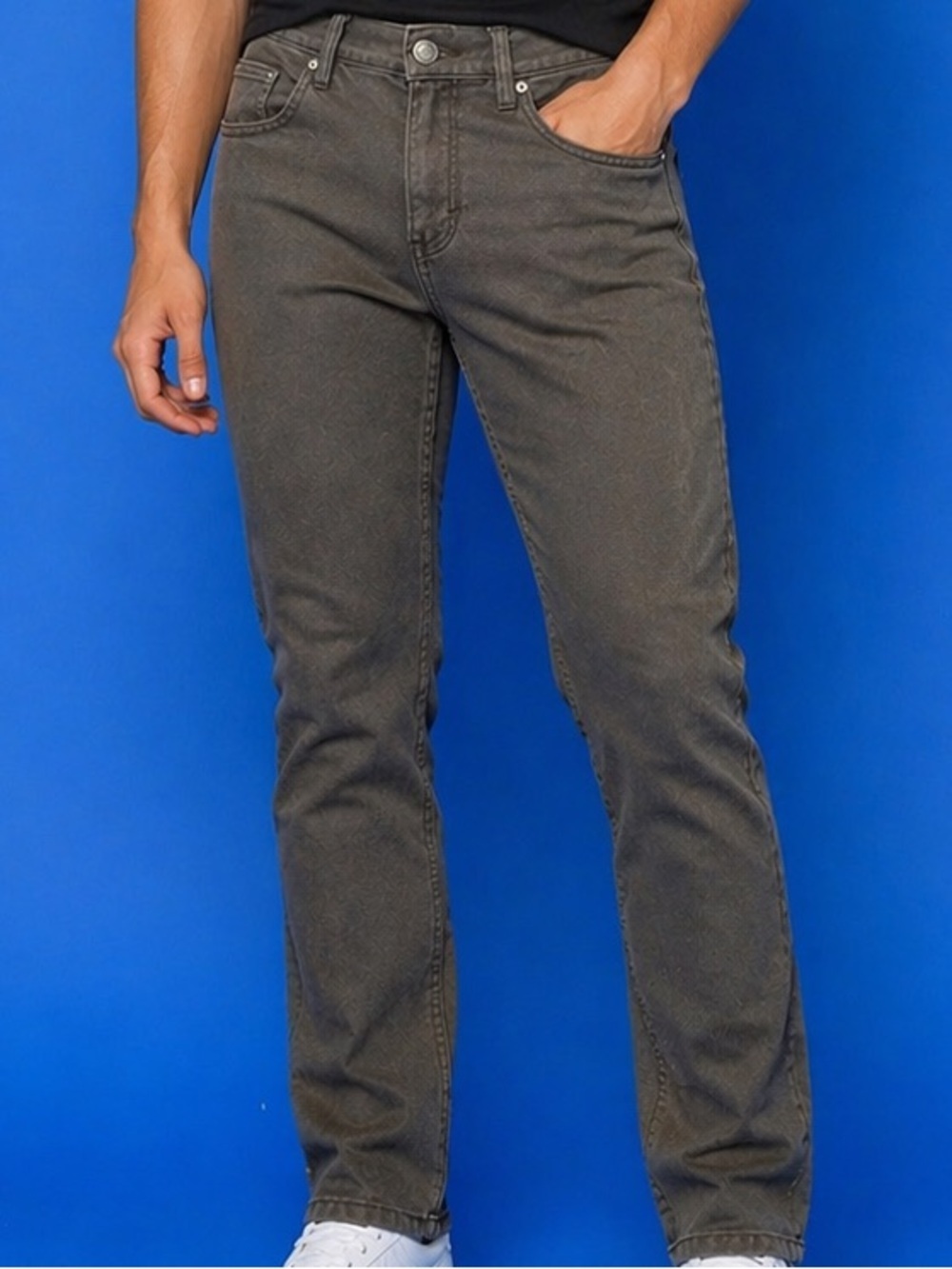 Jachs Slim Straight Jeans in Charcoal